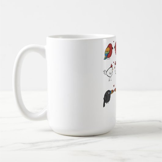 Vögel in Liebe Kaffeetasse (Links)