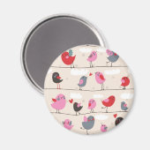 Vögel in Liebe Magnet (Vorderseite/Rückseite)