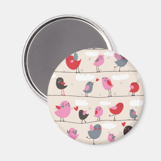 Vögel in Liebe Magnet (Vorderseite/Rückseite)