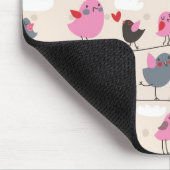 Vögel in Liebe Mousepad (Ecke)