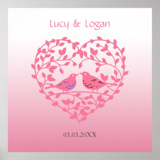 Vögel in Liebe Poster (Vorne)