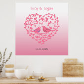 Vögel in Liebe Poster (Küche)