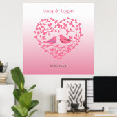 Vögel in Liebe Poster (Heimbüro)
