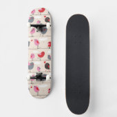 Vögel in Liebe Skateboard (Vorderseite)