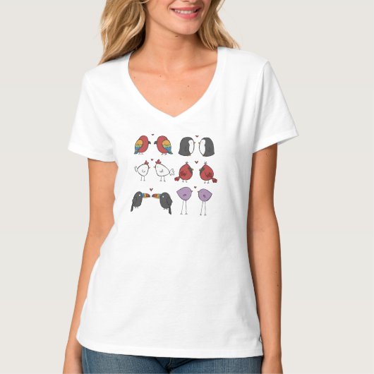Vögel in Liebe  T-Shirt (Vorderseite)
