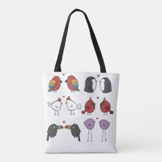 Vögel in Liebe Tasche