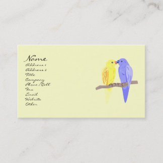 Vögel in Liebe Visitenkarten Visitenkarte