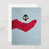 Vogel in Mitten Feiertagskarte (Vorne/Hinten)