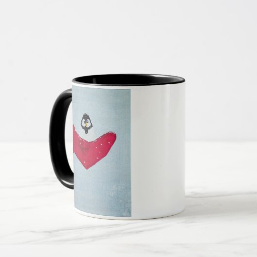 Vogel in Mitten Tasse (Vorderseite Links)