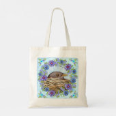 Vogel in Nest Totbeutel Tragetasche (Rückseite)