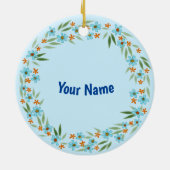 Vogel in Nestdekoration Keramik Ornament (Hinten)