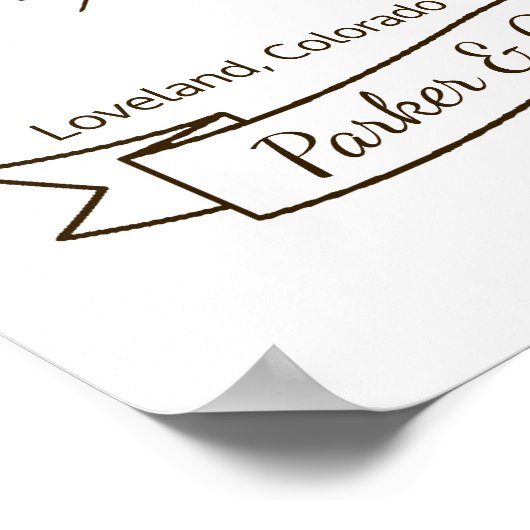 Vögel in Oak Tree Herz Fingerprint Gästebuch (Ecke)