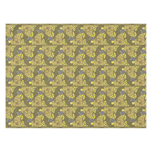 Vögel in Obstbaummuster von Voysey Tischdecke (Vorderseite (Horizontal))