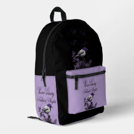 Vogel in perfekter Harmonie | Botanische Szene Bedruckter Rucksack