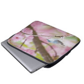 Vogel in rosa Blossom Tree Laptopschutzhülle (Vorne Knopf)