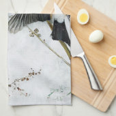 Vogel in Snow, Bruno Liljefors Geschirrtuch (Viertel Falte)