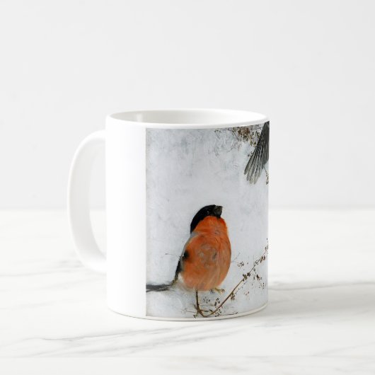 Vogel in Snow, Bruno Liljefors Kaffeetasse (Vorderseite Links)