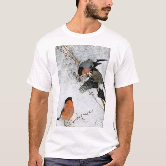 Vogel in Snow, Bruno Liljefors T-Shirt (Vorderseite)