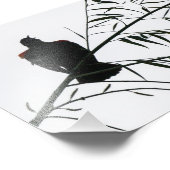 Vogel in Song Fotodruck (Ecke)