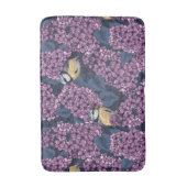 Vögel in violettem lila Garten Badematte (Vorderseite Vertikal)