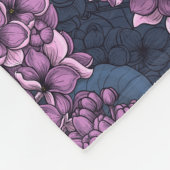 Vögel in violettem lila Garten Fleecedecke (Ecke)