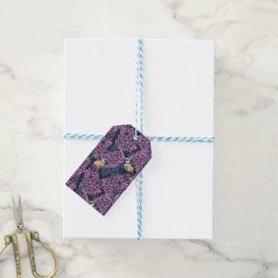 Vögel in violettem lila Garten Geschenkanhänger
