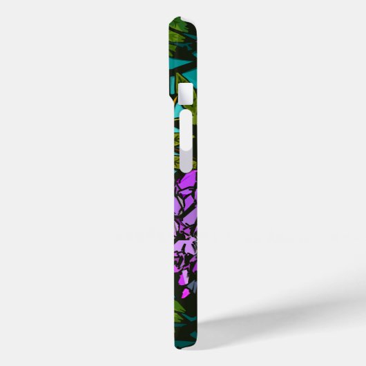 Vögel inmitten der Wisteria - Mit Monogramm Case-Mate iPhone Hülle (Rückseite / Links)