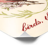 Vögel - Inspirationsangebot, Vogelblumenschurz Fotodruck (Ecke)