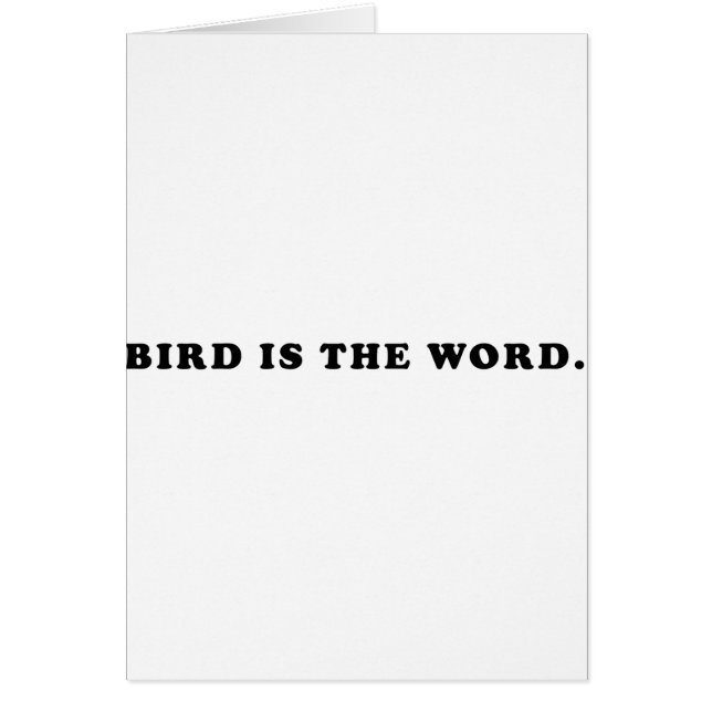 Vogel ist das Wort (Vorne)