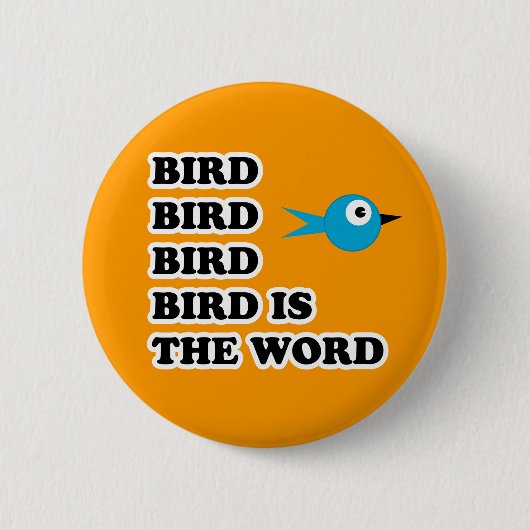 Vogel ist das Wort Button (Vorderseite)