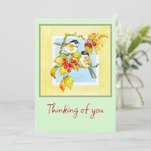 Vögel jederzeit Karte (Stehend Vorderseite)