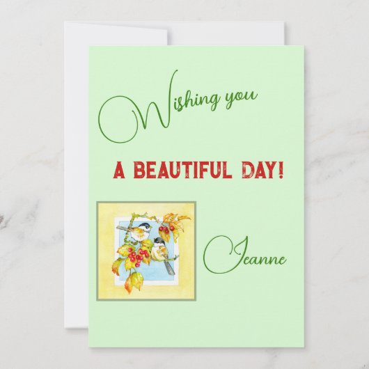 Vögel jederzeit Karte (Rückseite)