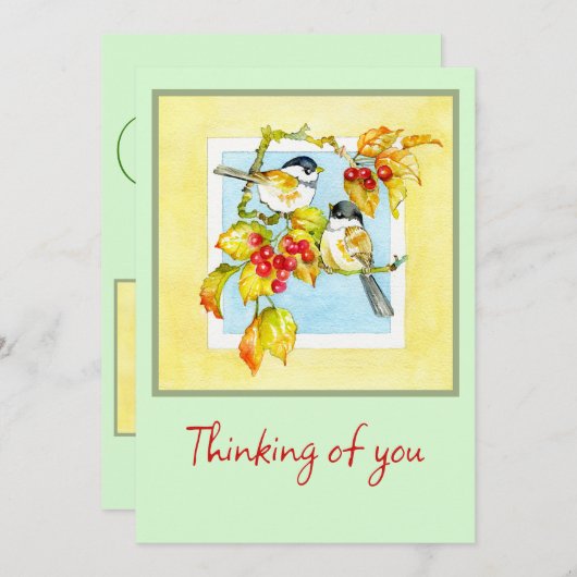 Vögel jederzeit Karte (Vorne/Hinten)