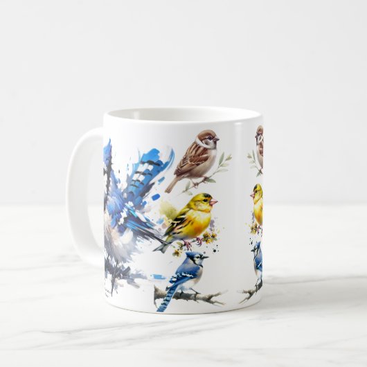 Vögel Kaffeetasse (Vorderseite Links)