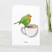 Vogel Kaffeetasse Karte (Rückseite)