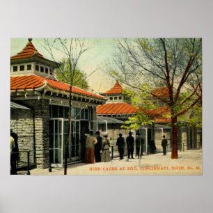 Vogel-Käfige am Zoo, Cincinnati, OH- Vintag Poster