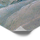 Vögel kämpfen im Bergstrom, Hokusai Poster (Ecke)