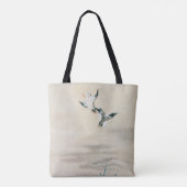 Vögel kämpfen im Bergstrom, Hokusai Tasche (Rückseite)