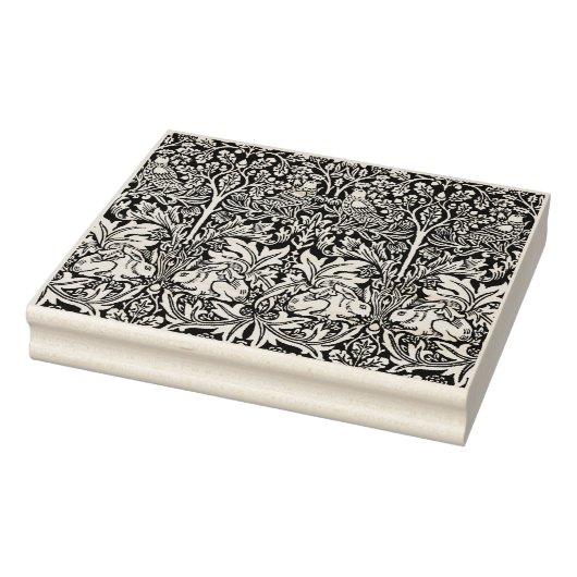Vögel, Kaninchen floral - William Morris Gummistempel (Stempel)
