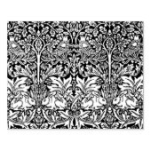 Vögel, Kaninchen floral - William Morris Gummistempel (Prägung)