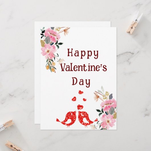 Vögel Karte (Vorderseite/Rückseite Beispiel)