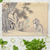 Vögel, Katze und Hund, Itō Jakuchū Geschirrtuch (Gefaltet)