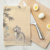 Vögel, Katze und Hund, Itō Jakuchū Geschirrtuch (Viertel Falte)