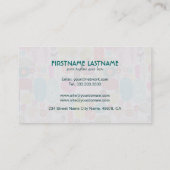 Vögel Katzen und Blume Pastell Retro Muster Visitenkarte (Rückseite)