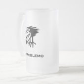 Vogel kein Problem Mattglas Bierglas (Vorderseite Links)