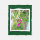 Vogel-Kolibri-TierblumenFleece-Decke Fleecedecke (Vorderseite)