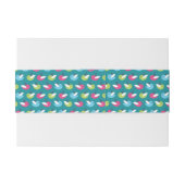 Vögel kopieren Blau Einladungsbanderole (Rückseitenbeispiel)