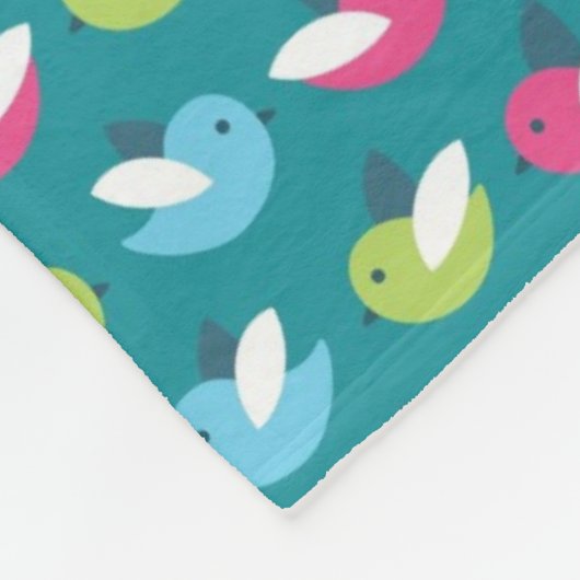 Vögel kopieren Blau Fleecedecke (Ecke)