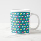 Vögel kopieren Blau Jumbo-Tasse (Rechts)