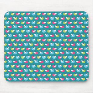 Vögel kopieren Blau Mousepad